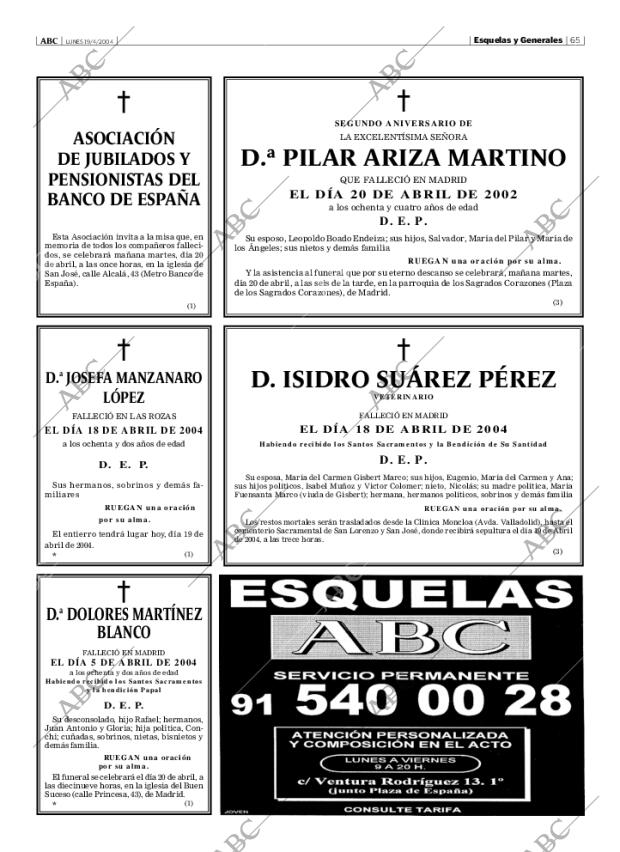 ABC MADRID 19-04-2004 página 65