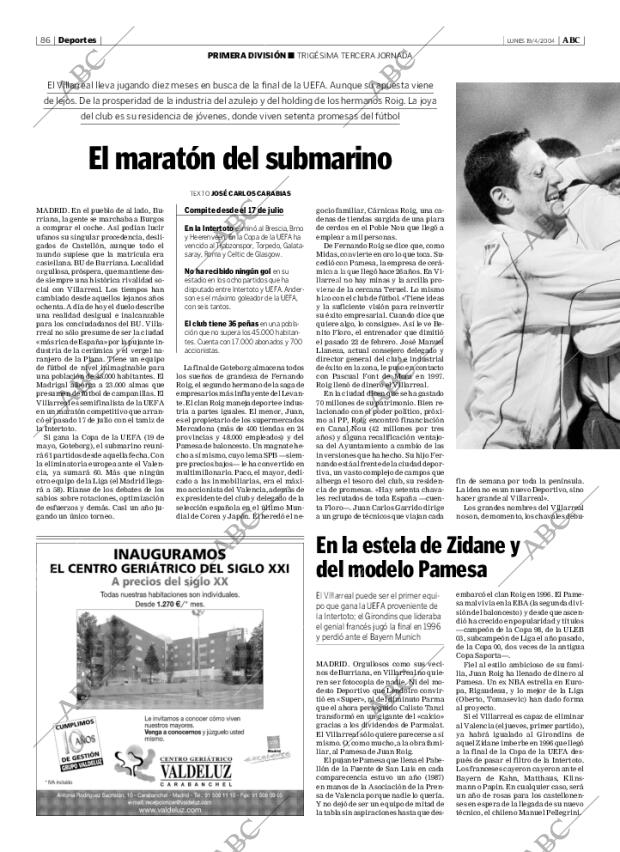 ABC MADRID 19-04-2004 página 86