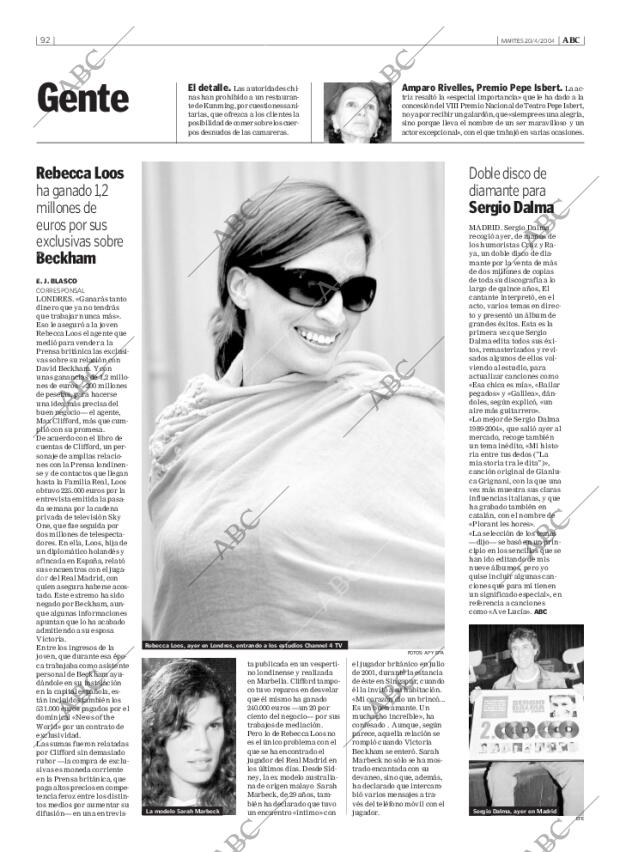 ABC MADRID 20-04-2004 página 92