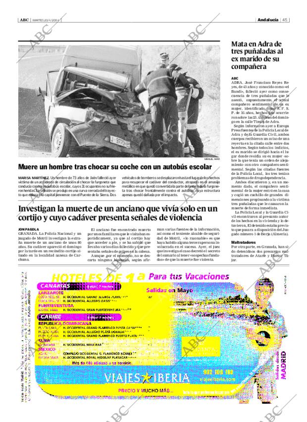 ABC SEVILLA 20-04-2004 página 45