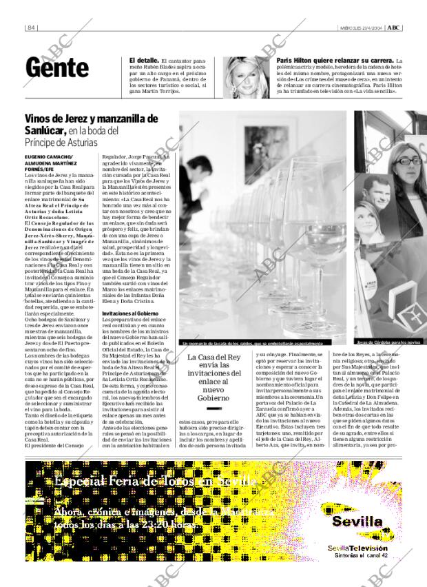 ABC SEVILLA 21-04-2004 página 84