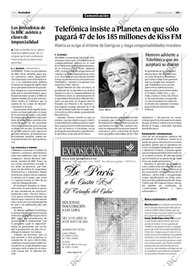 ABC SEVILLA 22-04-2004 página 54