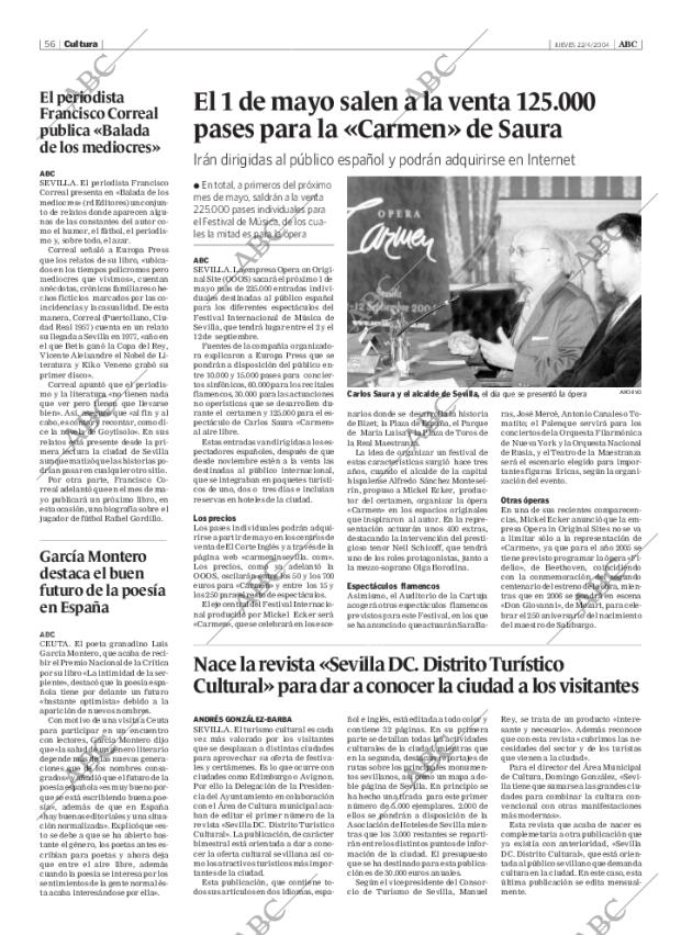 ABC SEVILLA 22-04-2004 página 56