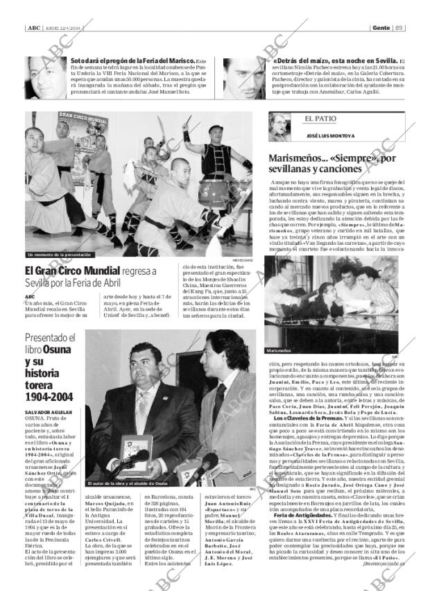 ABC SEVILLA 22-04-2004 página 89