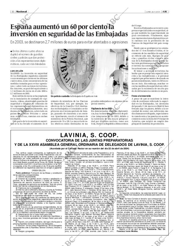 ABC MADRID 26-04-2004 página 16