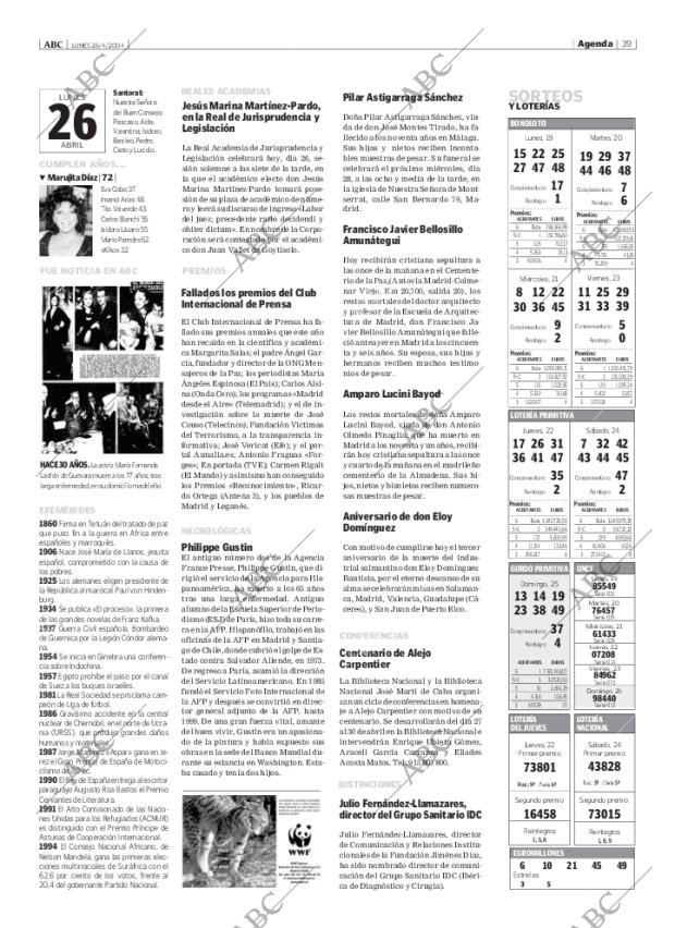 ABC MADRID 26-04-2004 página 39