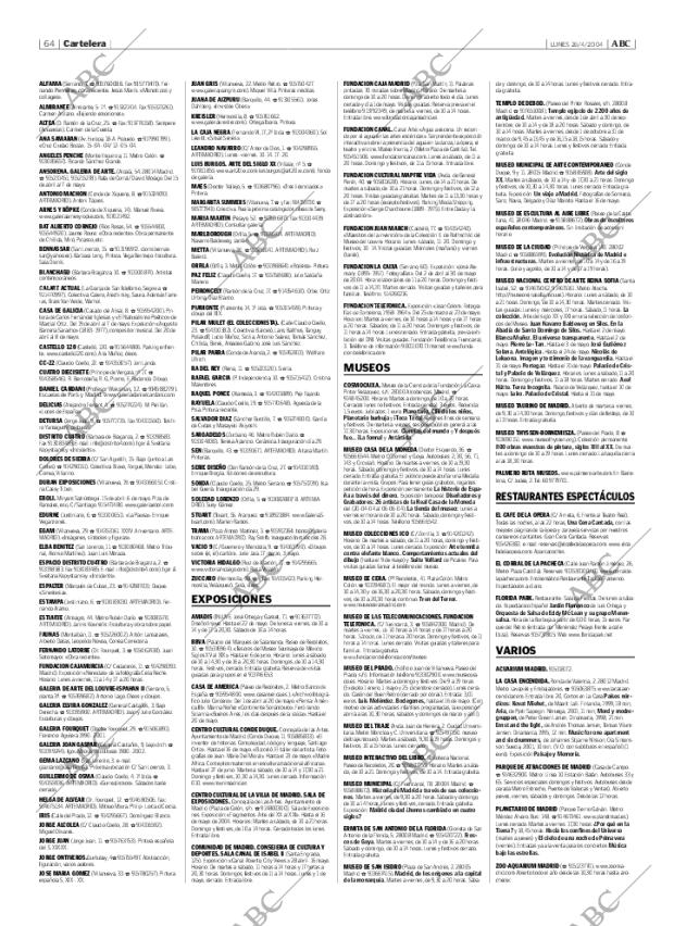 ABC MADRID 26-04-2004 página 64