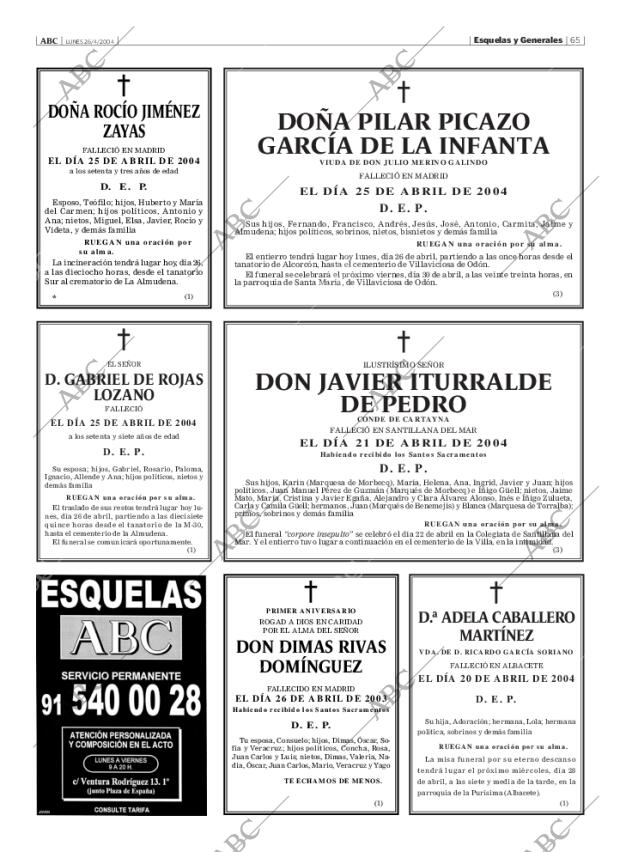 ABC MADRID 26-04-2004 página 65