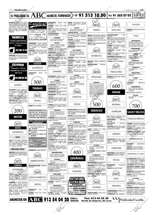 ABC MADRID 26-04-2004 página 74