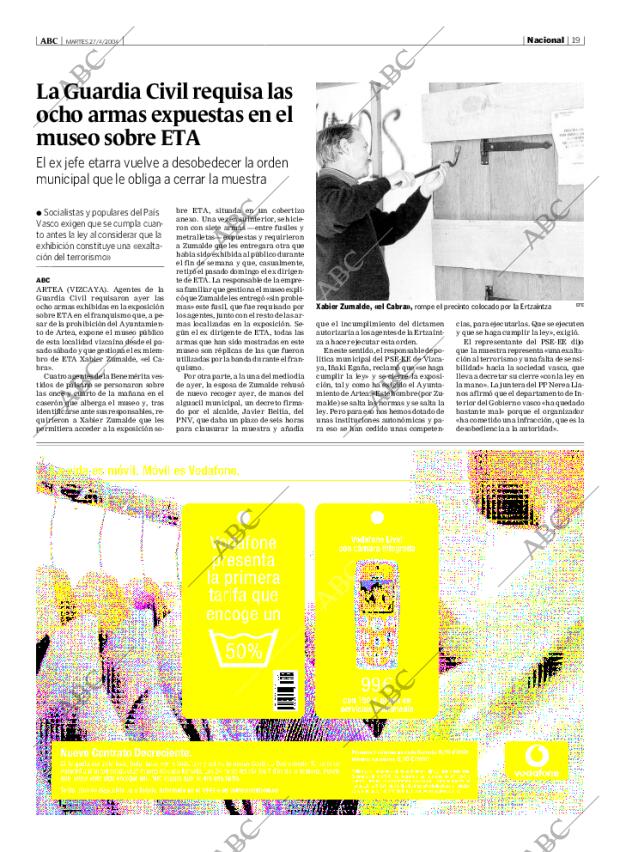 ABC MADRID 27-04-2004 página 19