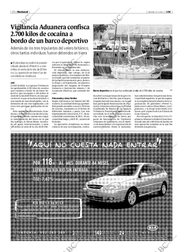ABC MADRID 27-04-2004 página 20