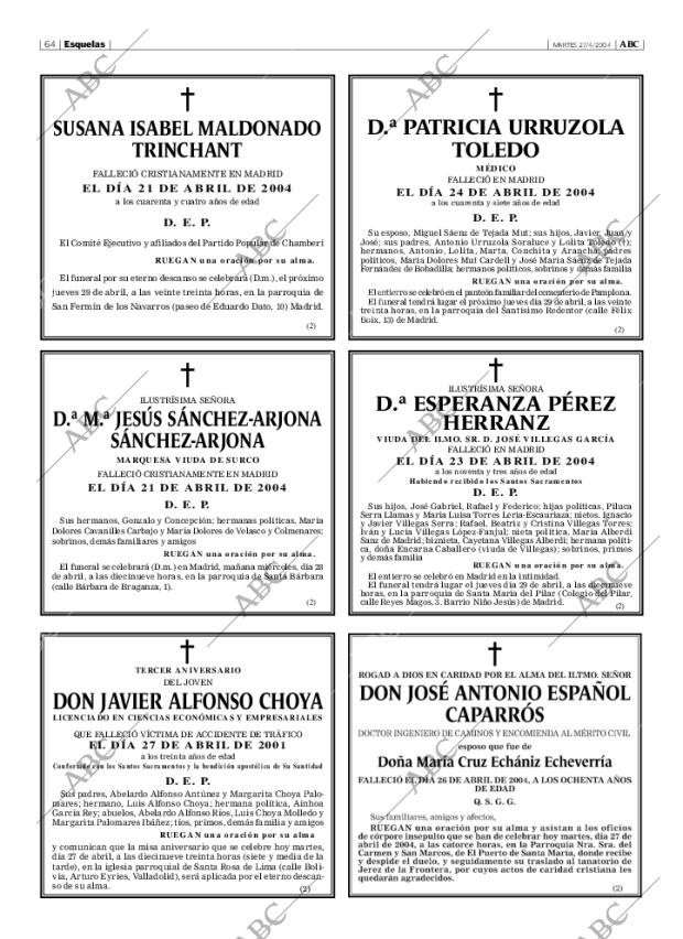 ABC MADRID 27-04-2004 página 64