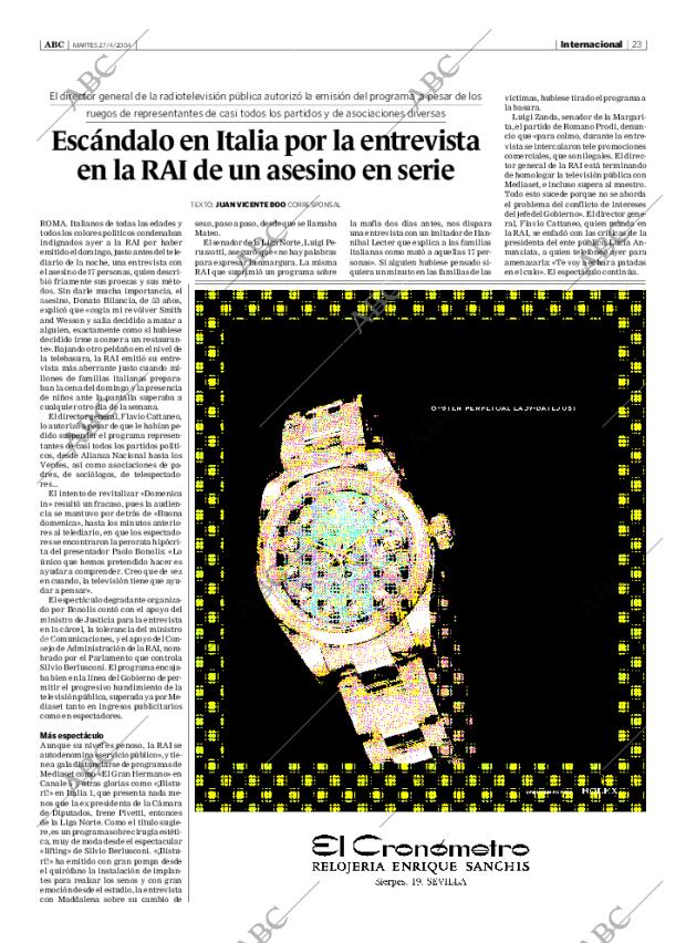 ABC SEVILLA 27-04-2004 página 23