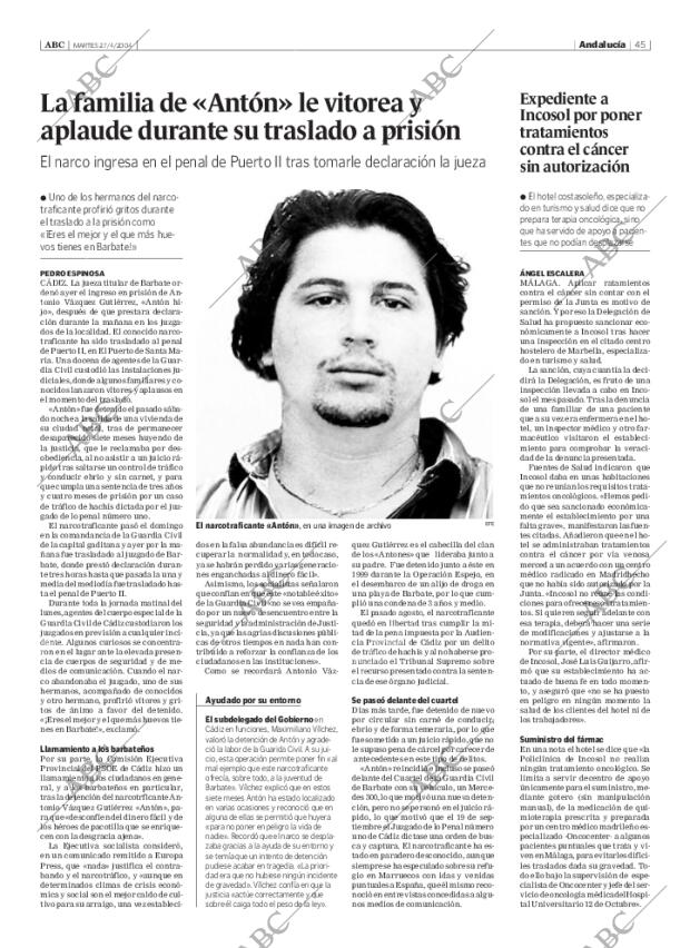 ABC SEVILLA 27-04-2004 página 45