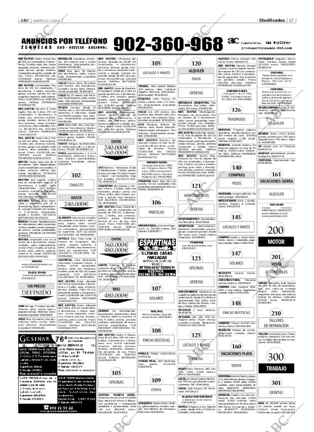 ABC SEVILLA 27-04-2004 página 67