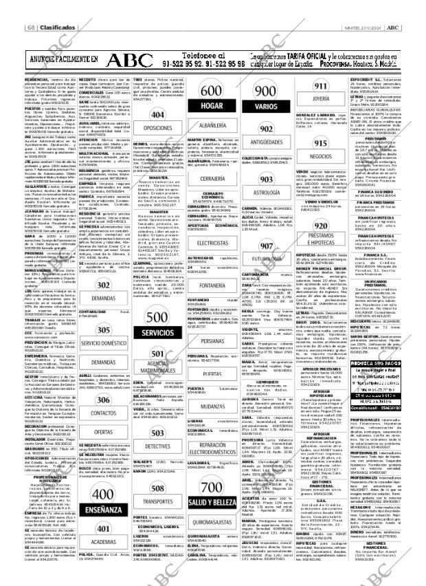 ABC SEVILLA 27-04-2004 página 68