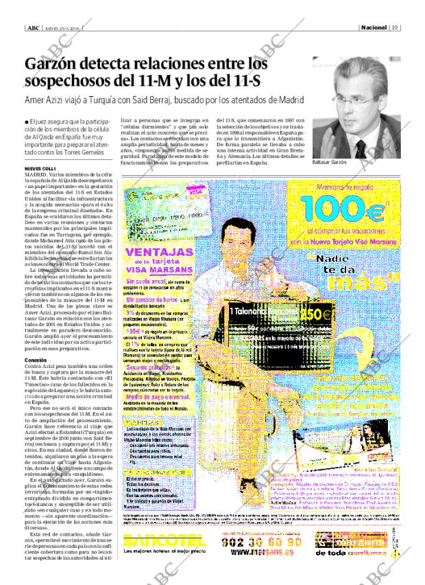 ABC MADRID 29-04-2004 página 19