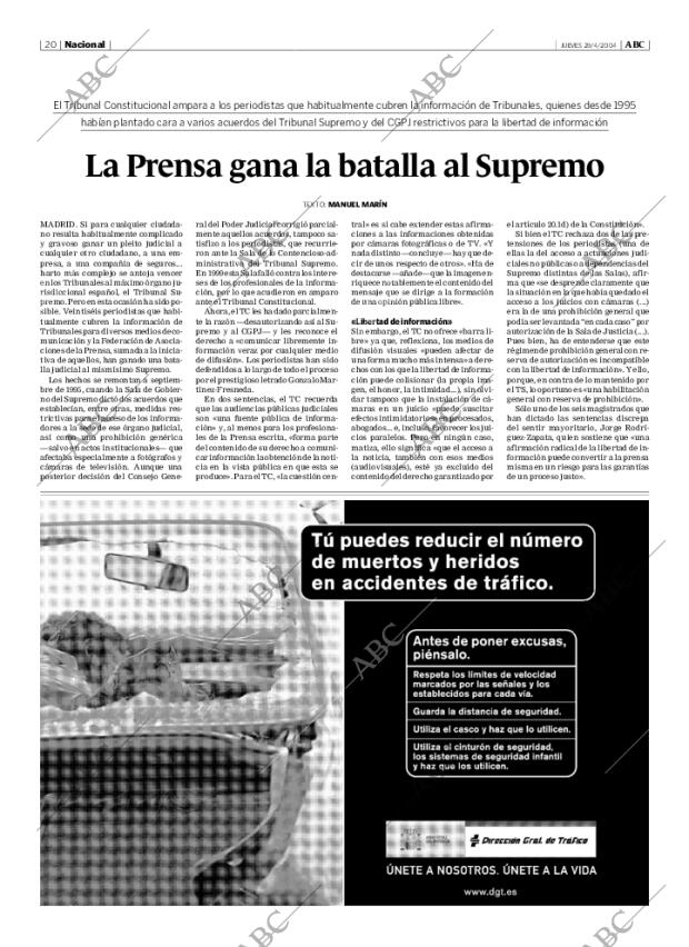 ABC MADRID 29-04-2004 página 20