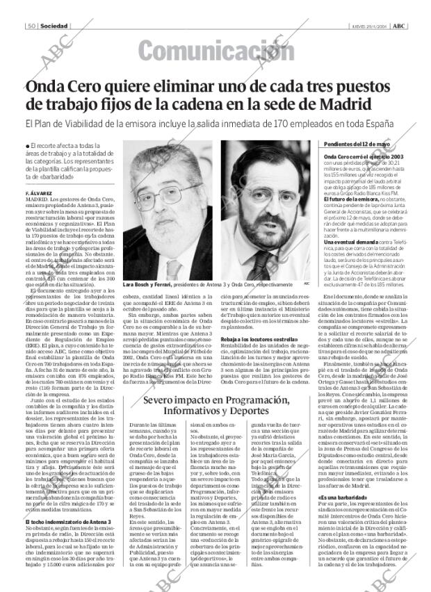 ABC MADRID 29-04-2004 página 50
