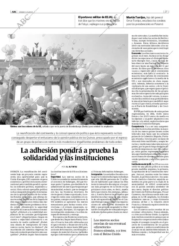 ABC MADRID 01-05-2004 página 27
