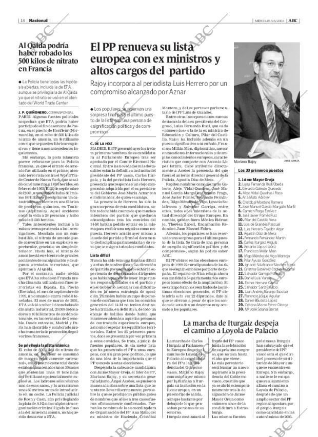 ABC MADRID 05-05-2004 página 14