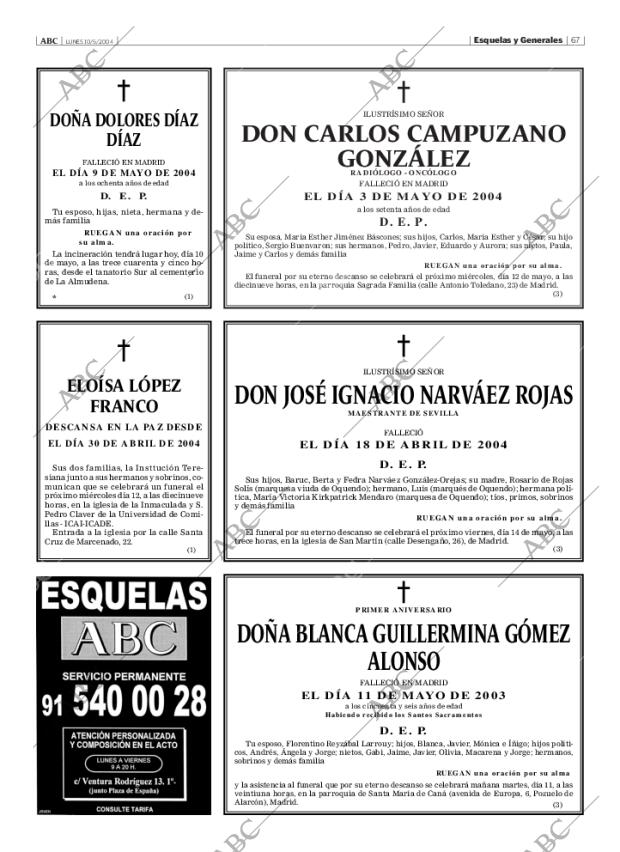 ABC MADRID 10-05-2004 página 67