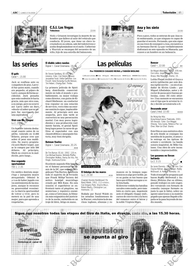 ABC SEVILLA 17-05-2004 página 85