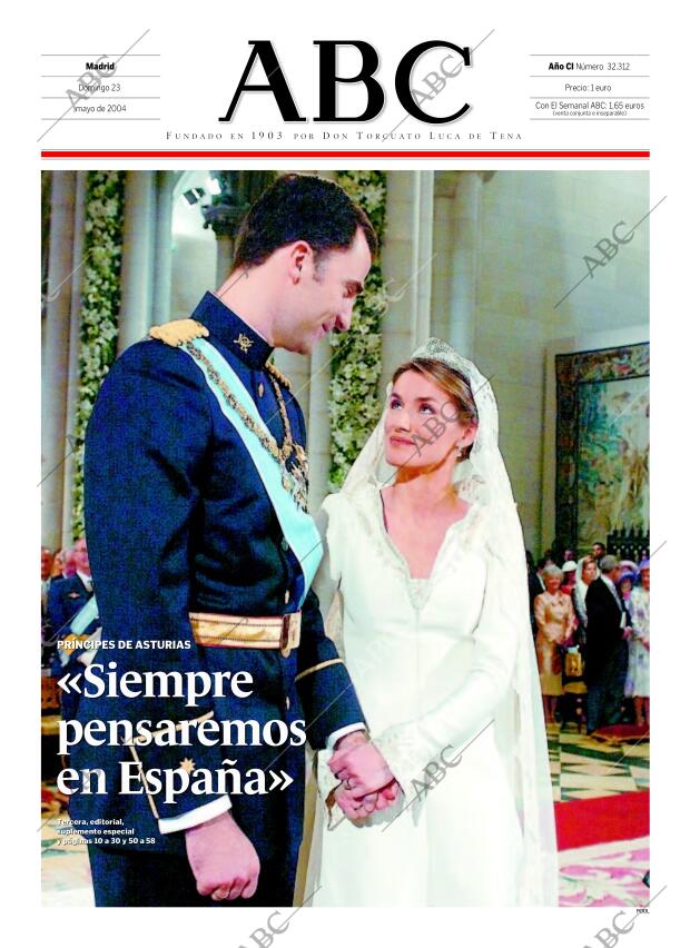 ABC MADRID 23-05-2004 página 1