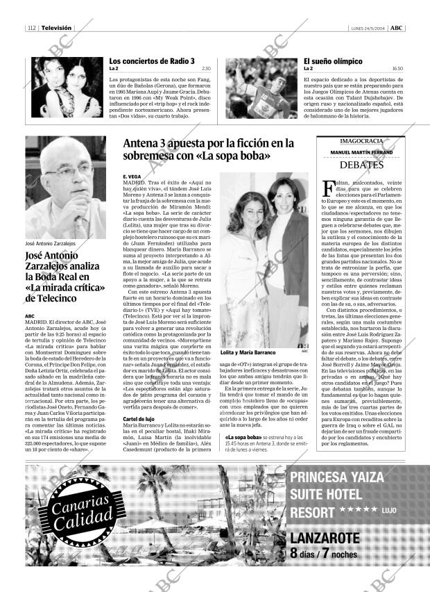 ABC MADRID 24-05-2004 página 112