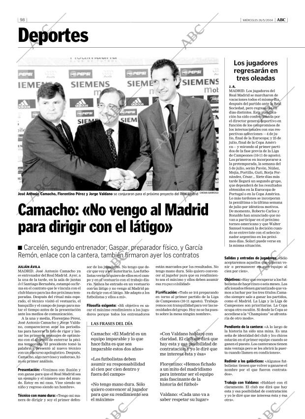 ABC MADRID 26-05-2004 página 98