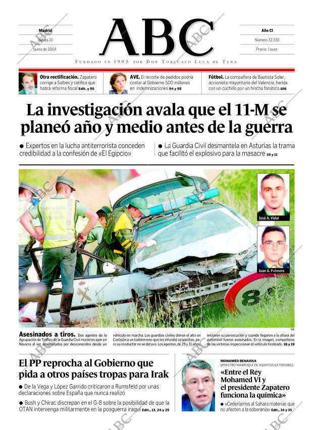 ABC MADRID 10-06-2004 página 1