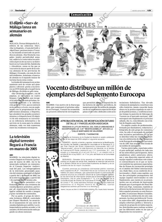 ABC MADRID 10-06-2004 página 64