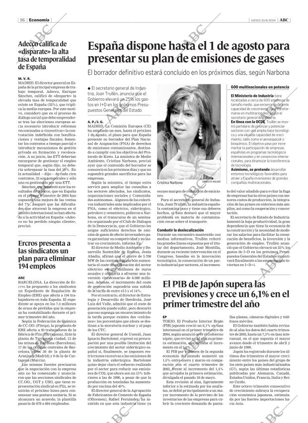 ABC MADRID 10-06-2004 página 96