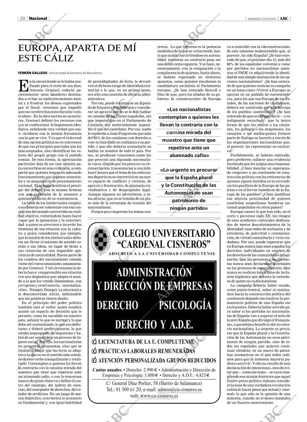 ABC MADRID 13-06-2004 página 20