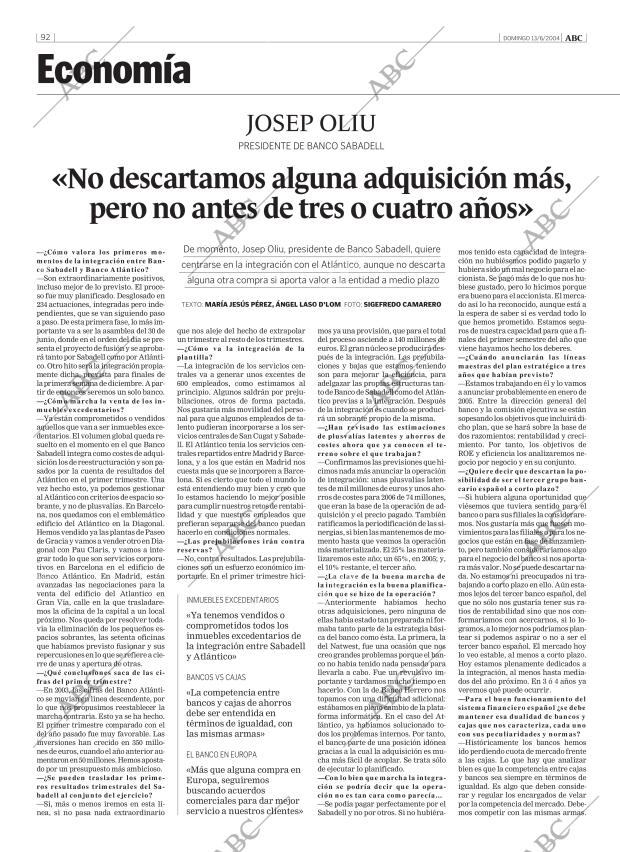 ABC MADRID 13-06-2004 página 92