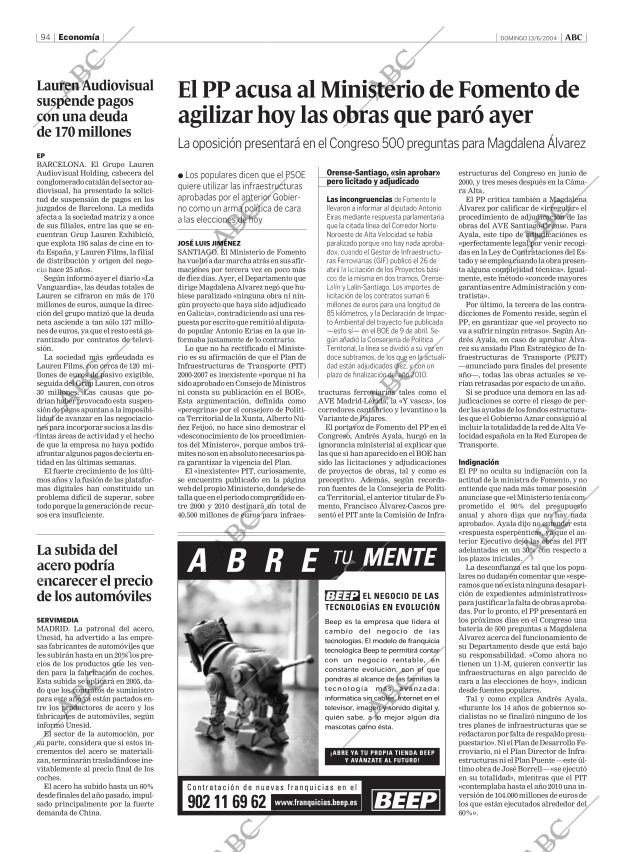 ABC MADRID 13-06-2004 página 94