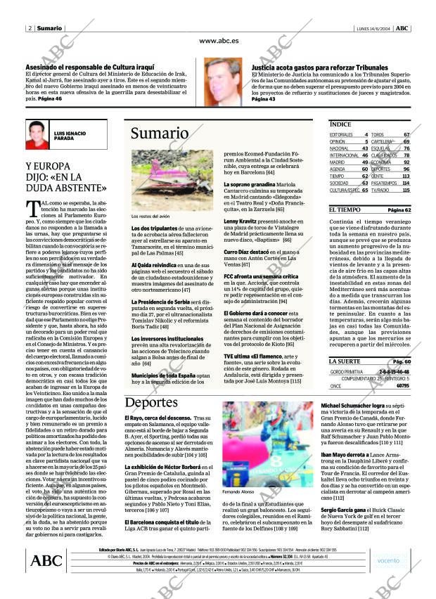 ABC MADRID 14-06-2004 página 2