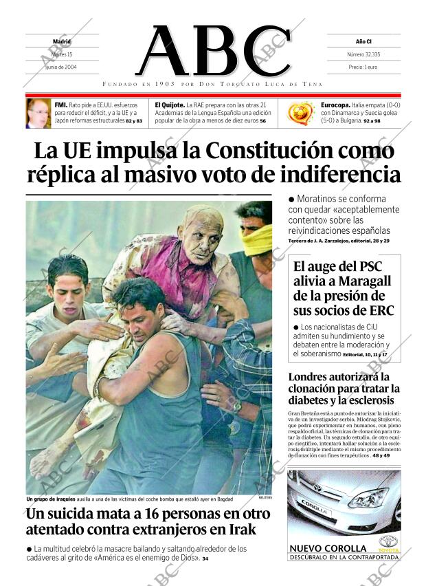 ABC MADRID 15-06-2004 página 1