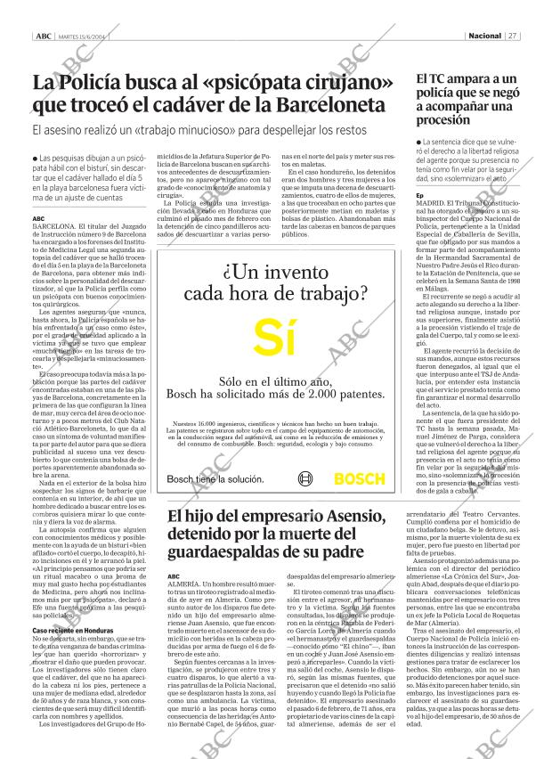 ABC MADRID 15-06-2004 página 27