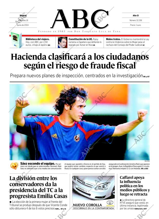 ABC MADRID 16-06-2004 página 1