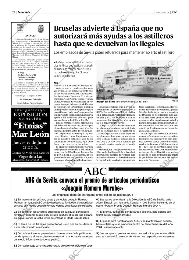 ABC SEVILLA 17-06-2004 página 72