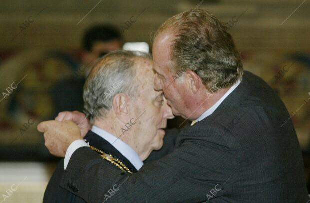 Celebración de la onomástica del Rey D. Juan Carlos en el Palacio Real, donde...