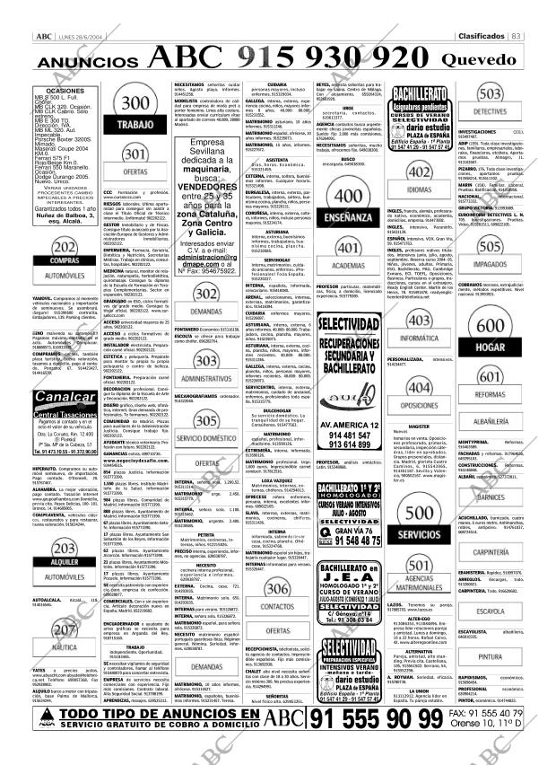 ABC MADRID 28-06-2004 página 83