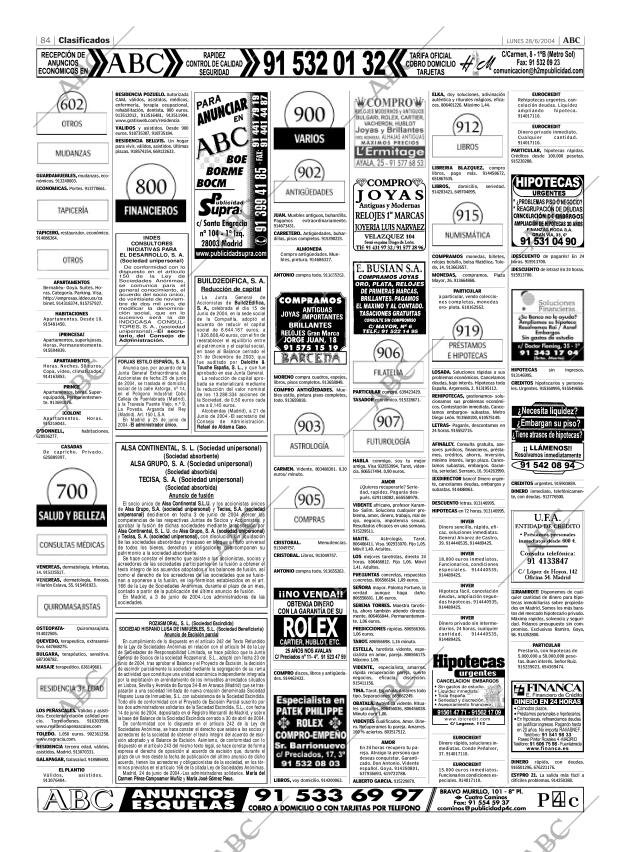 ABC MADRID 28-06-2004 página 84