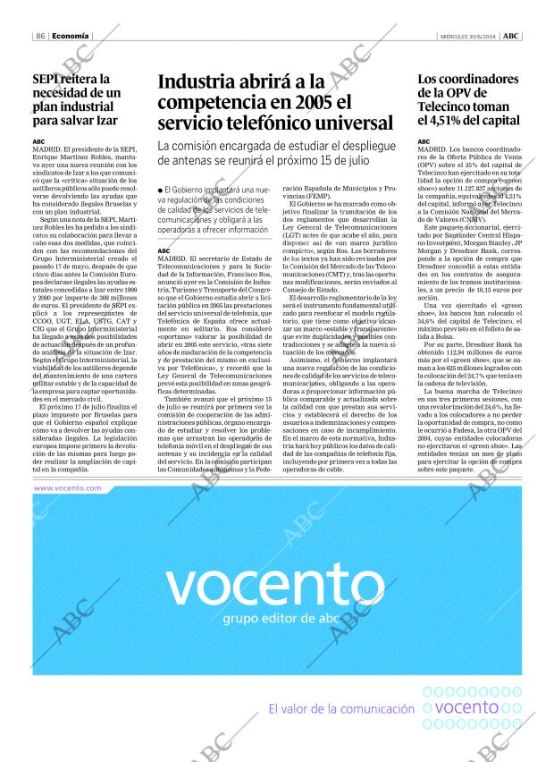 ABC MADRID 30-06-2004 página 86
