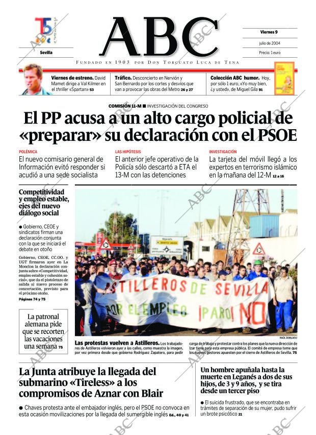 ABC SEVILLA 09-07-2004 página 1
