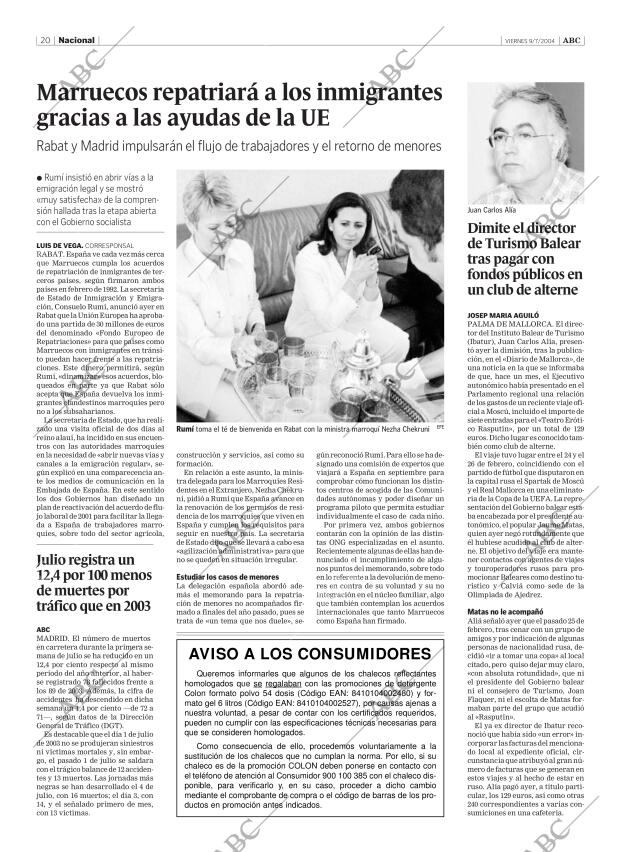 ABC SEVILLA 09-07-2004 página 20