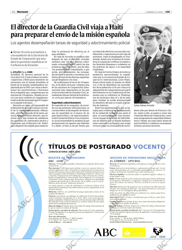 ABC MADRID 11-07-2004 página 20