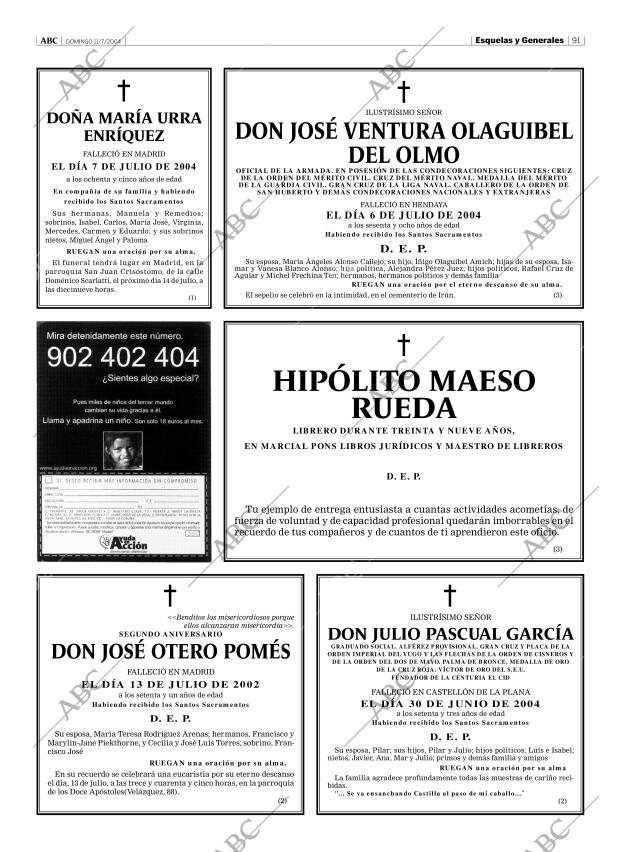 ABC MADRID 11-07-2004 página 91