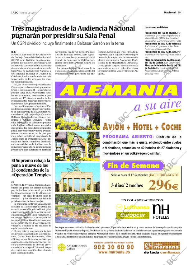 ABC MADRID 13-07-2004 página 19